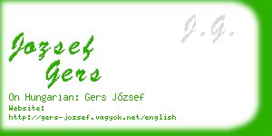 jozsef gers business card